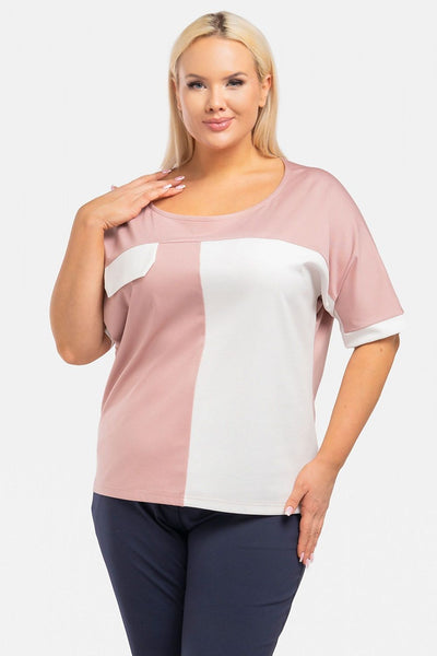 Plus size blouse model 193906 Karko